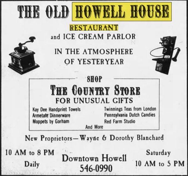 Old Howell House Restaurant - Sep 15 1976 Article